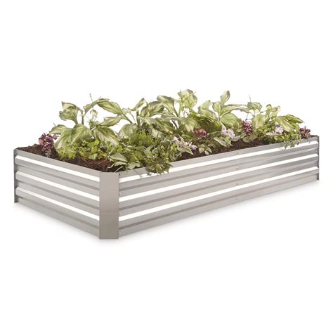 metal planter boxes 4 long|planter box with galvanized metal.